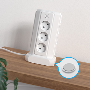 Tower power strip surge protection 12 compartments with 4 USBs