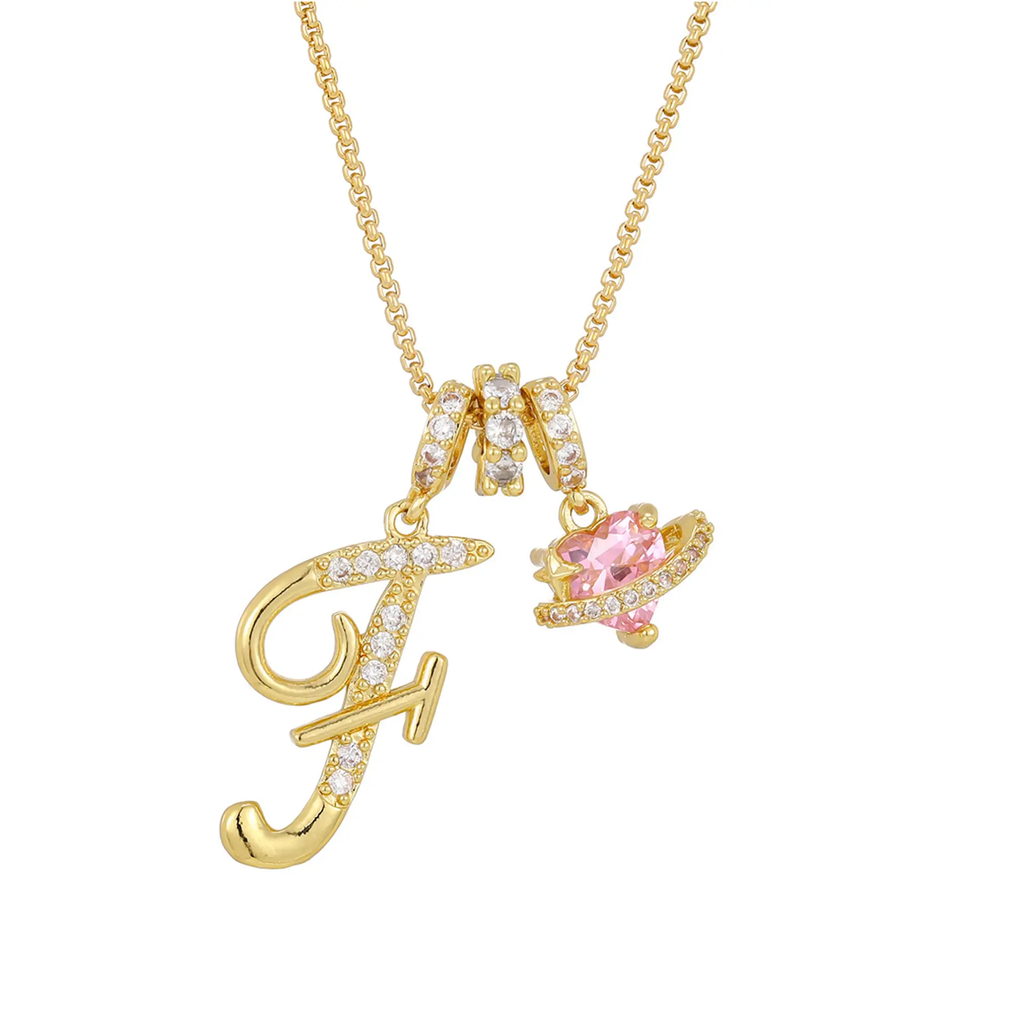 Golden Initial Necklace – Personalized A to Z Letter Pendant in 18K Gold Plating-mysite-KissLila
