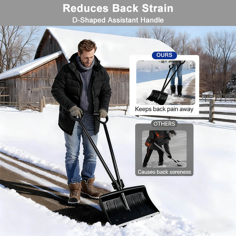 18 inches large snow shovel with metal edge reduce itoolmax