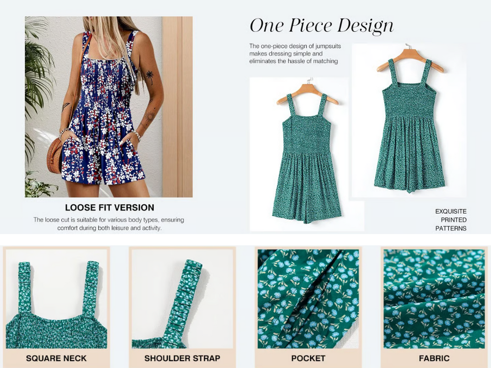 🔥 Summer Sale 50% OFF 🔥 Women's Summer Smocked Romper