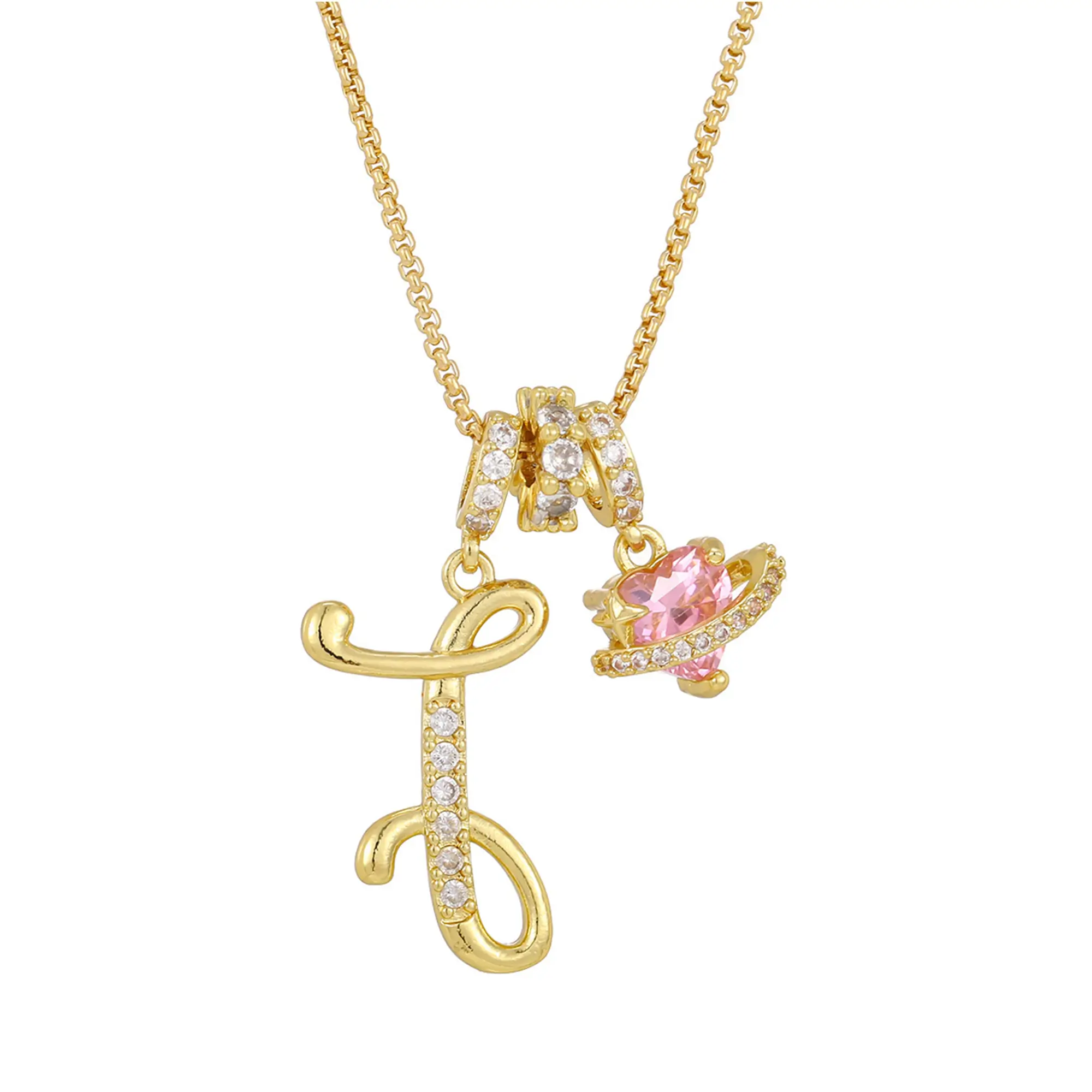 Golden Initial Necklace – Personalized A to Z Letter Pendant in 18K Gold Plating-mysite-KissLila