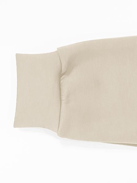 Women's Casual Solid Color Loose Long Sleeve Top & Exposed Stitches Trousers Co-ord