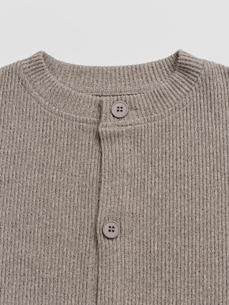 Women's Casual Comfortable Round Neck Long Sleeve Knit Sweater Set, High Waist Versatile Wide Leg Pants, Perfect for Daily Wear