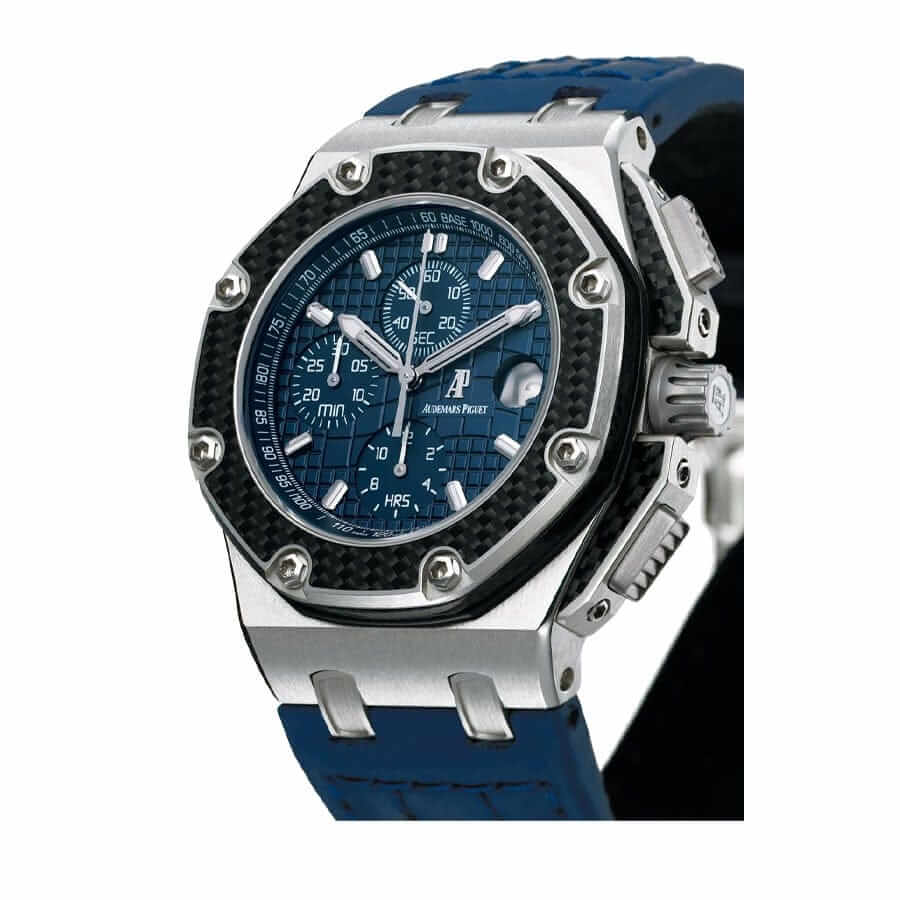 audemars piguet royal oak offshore juan pablo montoya 26030po oo d021in 01 titanium blue replica 2