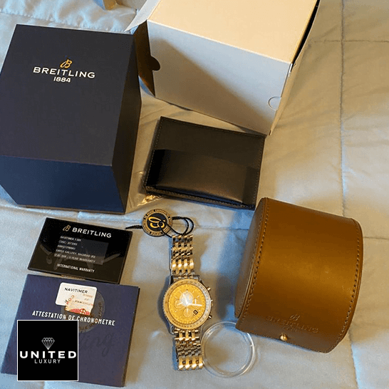 Breitling Navitimer AB0127211B1A1 Replica next to warranty card
