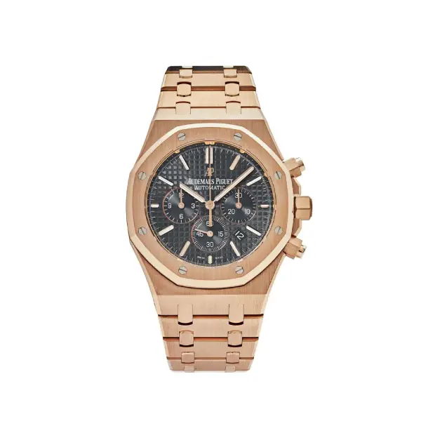 audemars piguet royal oak rose gold black dial