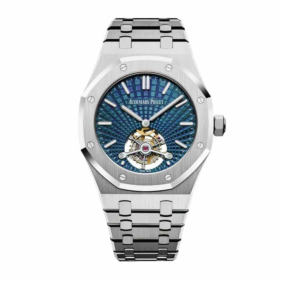 audemars piguet royal oak tourbillon extra thin 26522ti oo 1220ti 01 blue index replica