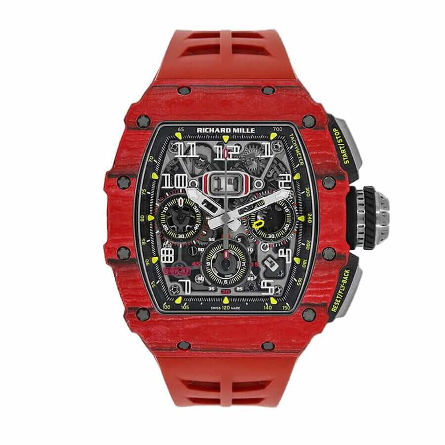 richard-mille-flyback-red-carbon-rubber-replica-watch