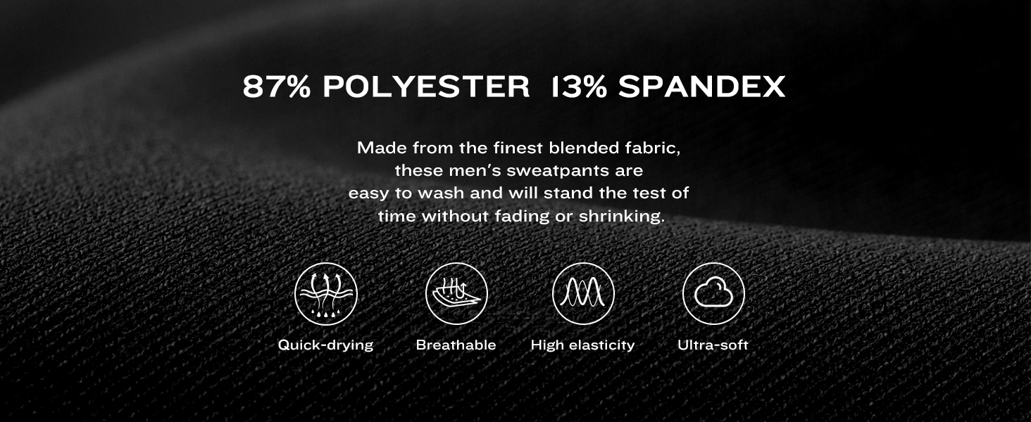 Mens Athletic Sweatpants with Zipper Pockets,Workout Gym Joggers Pants for Men