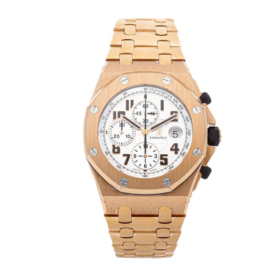 audemars piguet royal oak offshore rose gold white dial replica