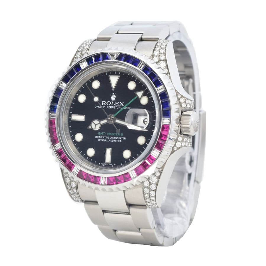 rolex gmt master ii 116710 diamond black dial 1