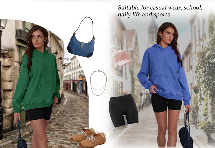 AUTOMET Fade Craft Unisex Casual Oversized Acid Wash Tops Hoodie Pullover-Athletic&Warm, Long Sleeve Relaxed Fit Sweatshirt In Soft Material,Pair with leggings-No Bleach or Detergent Needed