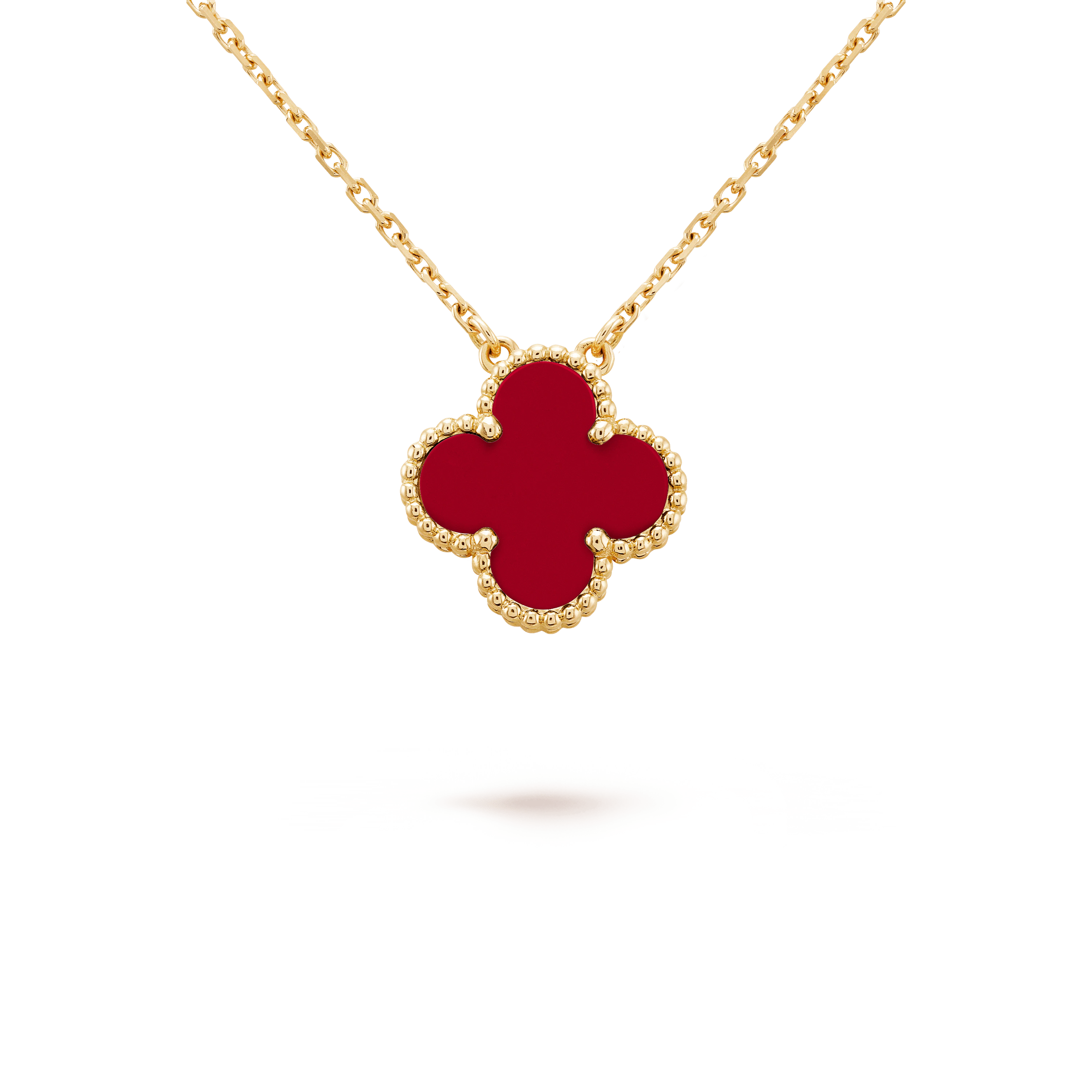 ヴィンテージ アルハンブラ ペンダント, イエローゴールド, カーネリアン:1 石, Detail, Jewelry Pendent