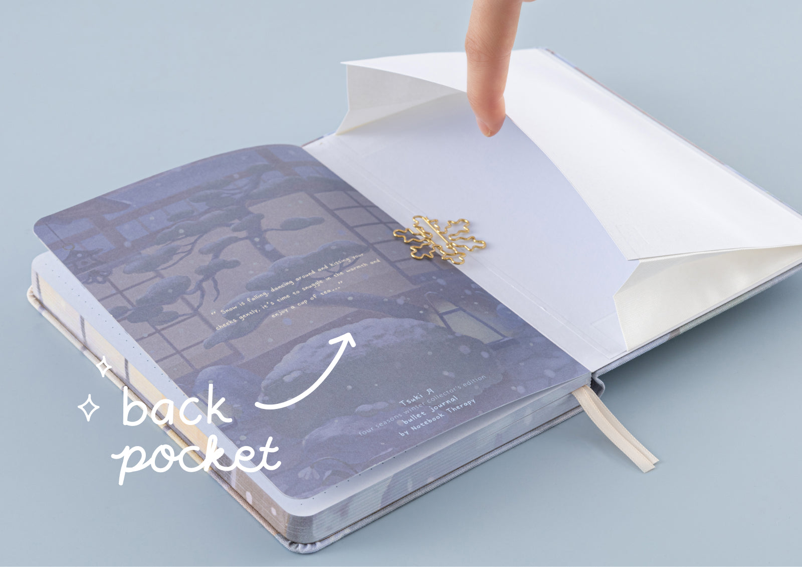 Tsuki Four Seasons: Winter Edition 2024 bullet Journal with the box and sticker