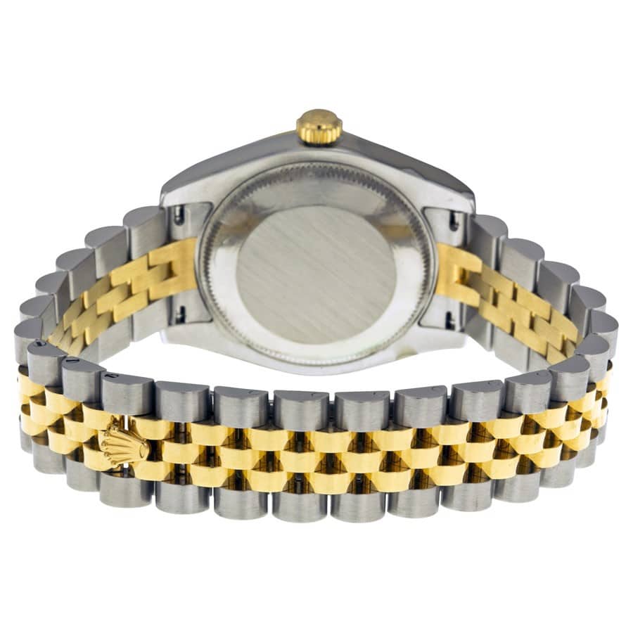 rolex datejust black dial automatic stainless steel and 18kt gold ladies watch 178243bksj 3