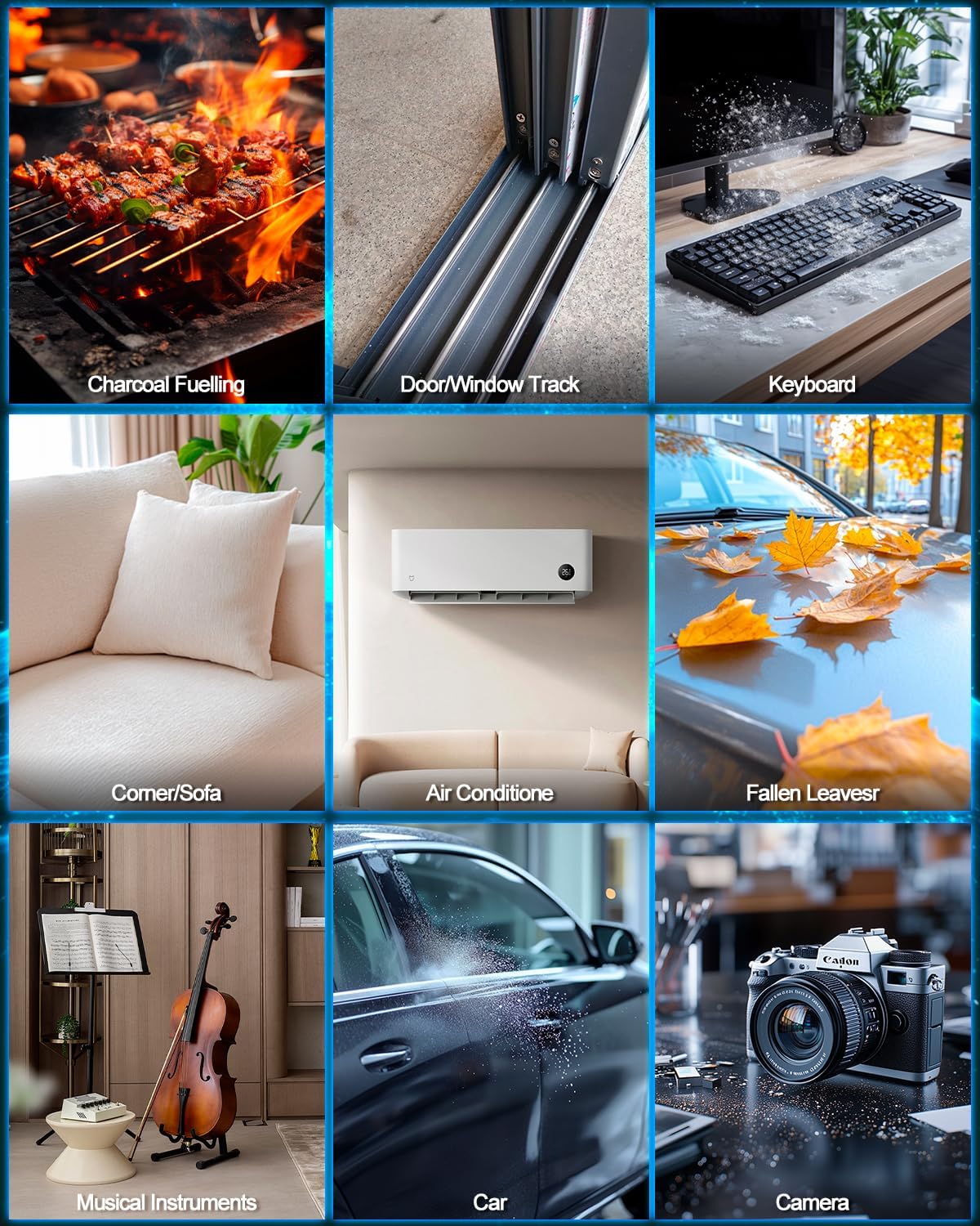 130000RPM Cordless Electric Air Duster & Handheld Snow Blower, Pure Copper Motor Turbo Jet Fan, Type-C Rechargeable Adjustable Gears Portable Blower, for Snow, Dust, Debris, Pet Hair, Leaf Removal & Car Drying, PC Car Home Garden Cleaning, Gifts for Men