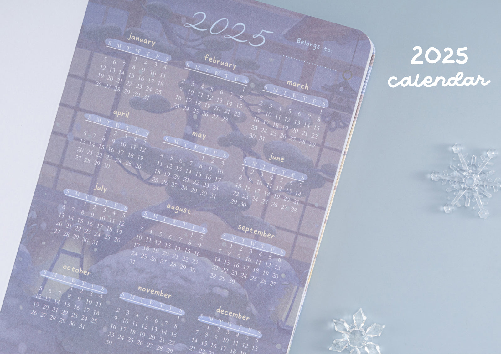 Tsuki Four Seasons: Winter Edition 2024 bullet Journal with the box and sticker