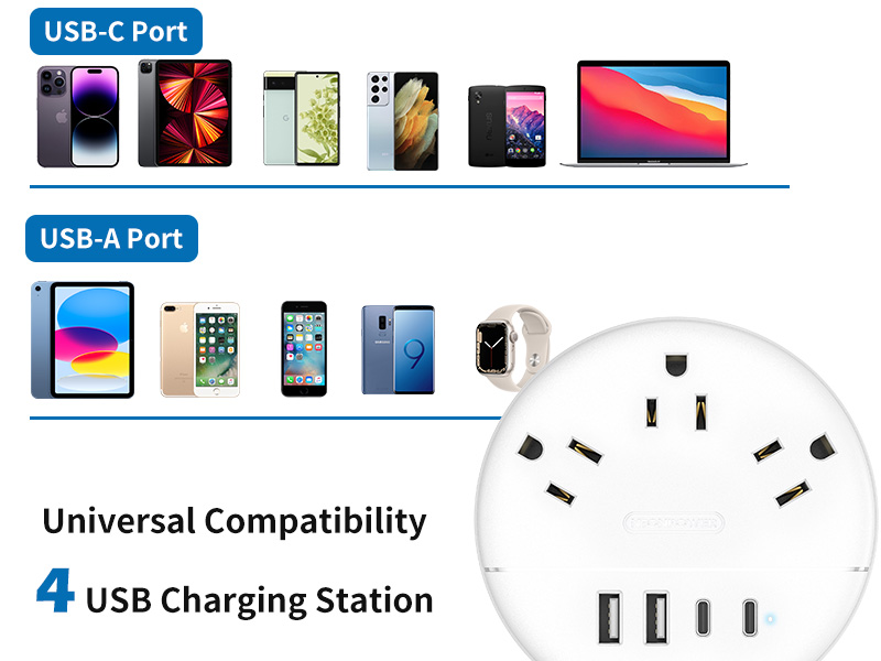 flat extension cord 15 ft multiple outlets usb ports extender power strip flat plug c under carpet