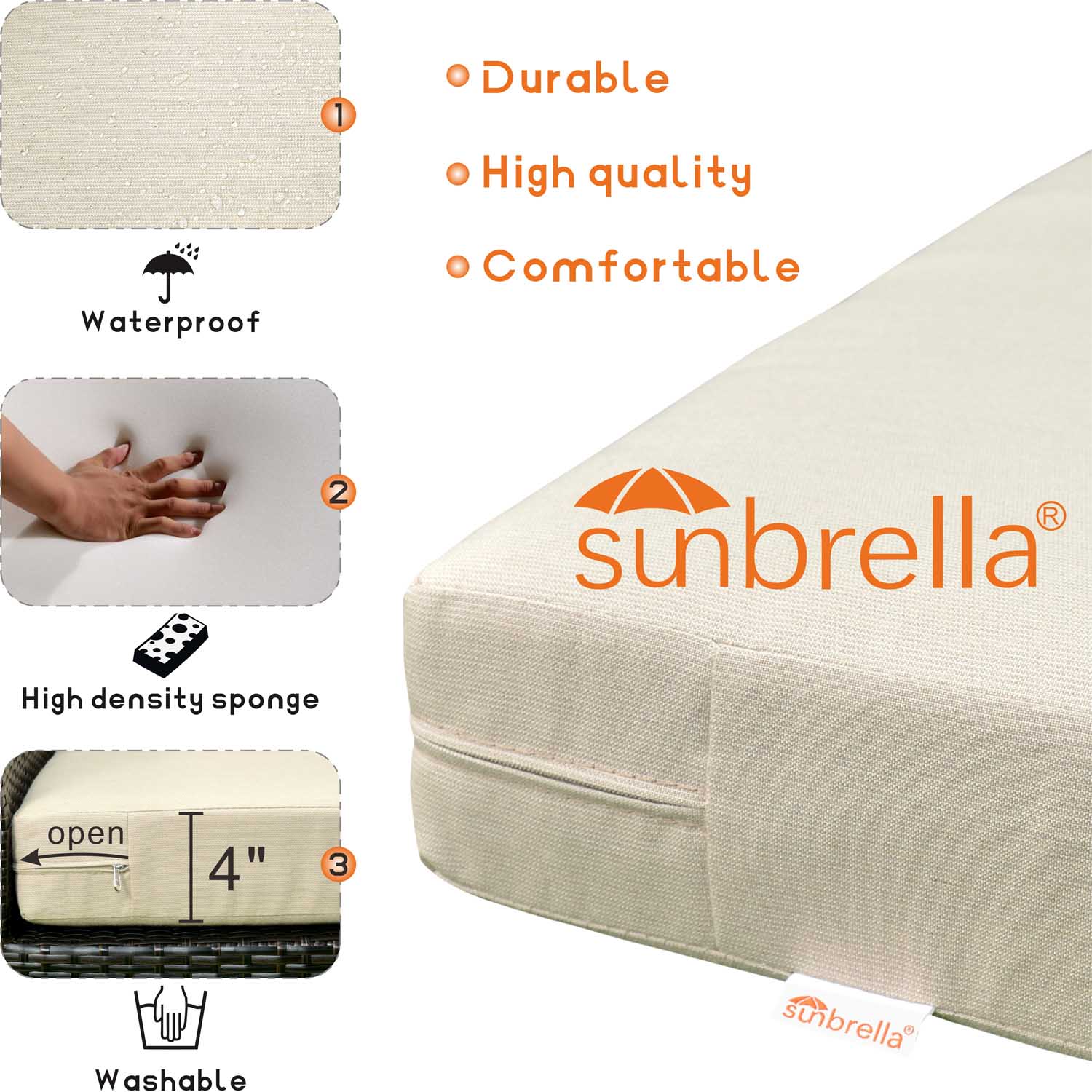 Ovios Patio Backyard outdoor PE rattan wicker sofa couch