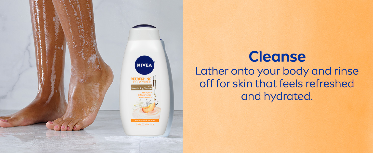 Lather onto your body and rinse off for skin that feels refreshed and hydrated