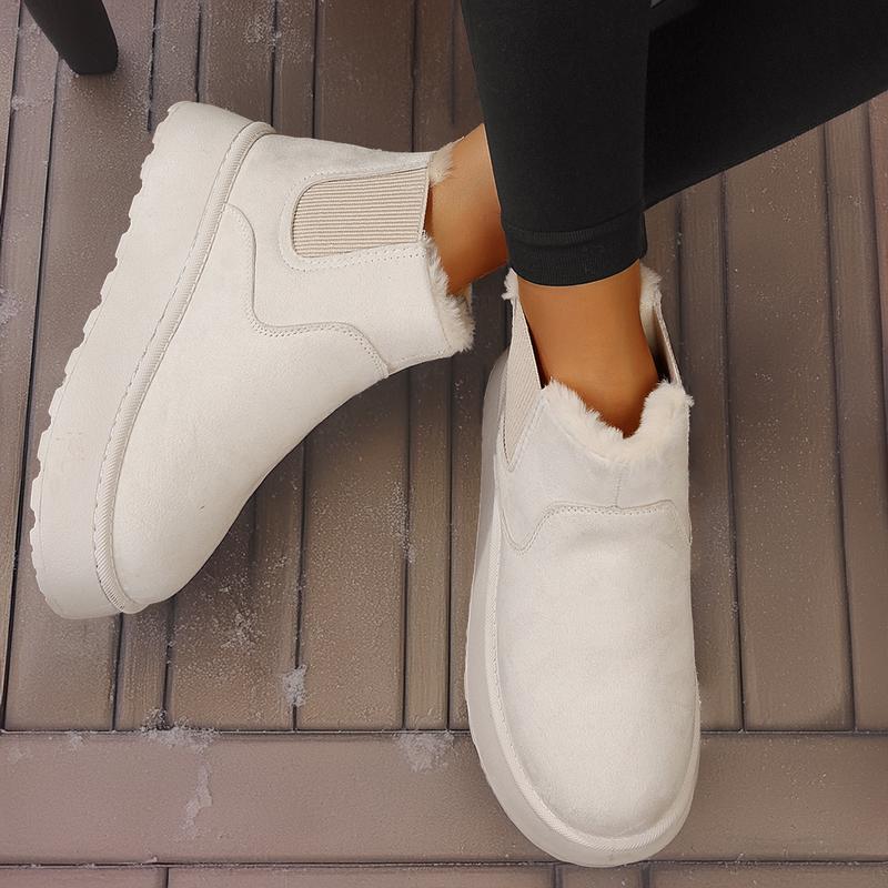 Women's Winter Short Boots for Women Warm Lined Boots Comfortable Suede Lace Up Booties Cute Flat Boot Shoes