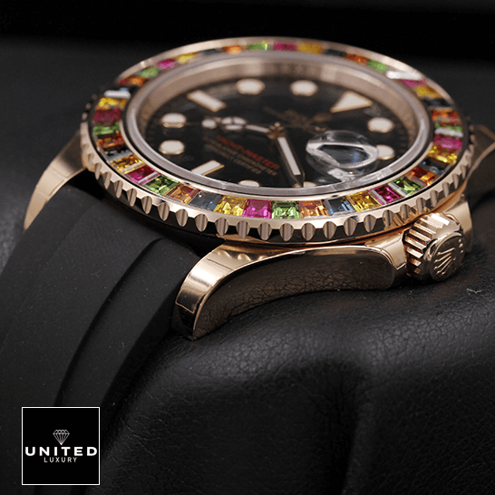 Rolex Perpetual Yatch Master Gem Set 116695 Replica black background