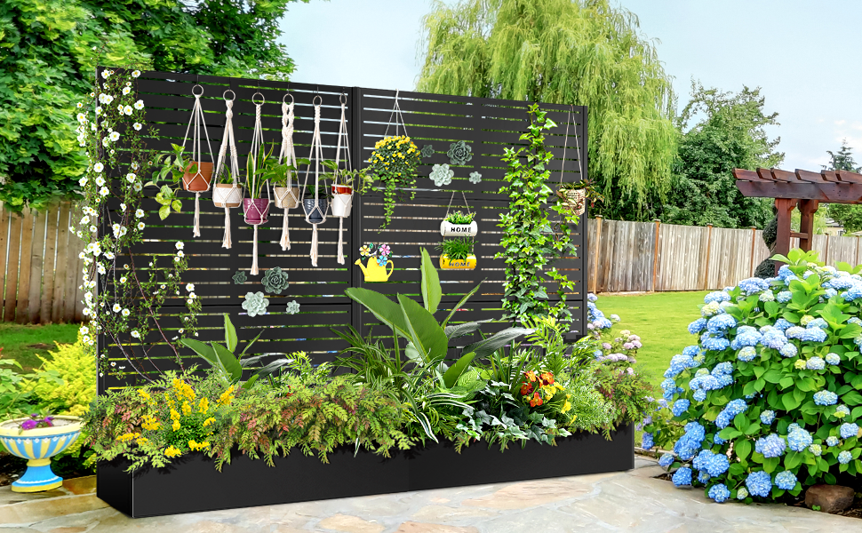 Metal Raised Garden Bed with Trellis