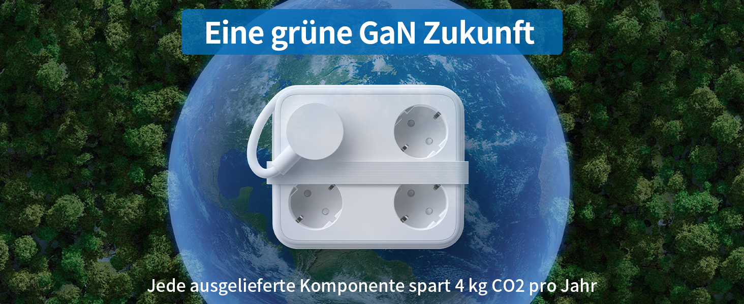 4 Fach Steckdosenleiste USB C Mehrfachsteckdose USB