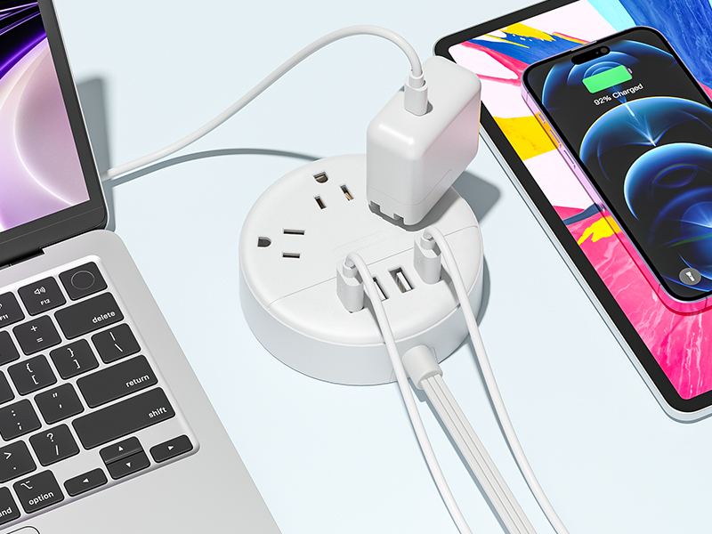 flat extension cord 25 ft multiple outlets usb ports extender power strip flat plug c under carpet