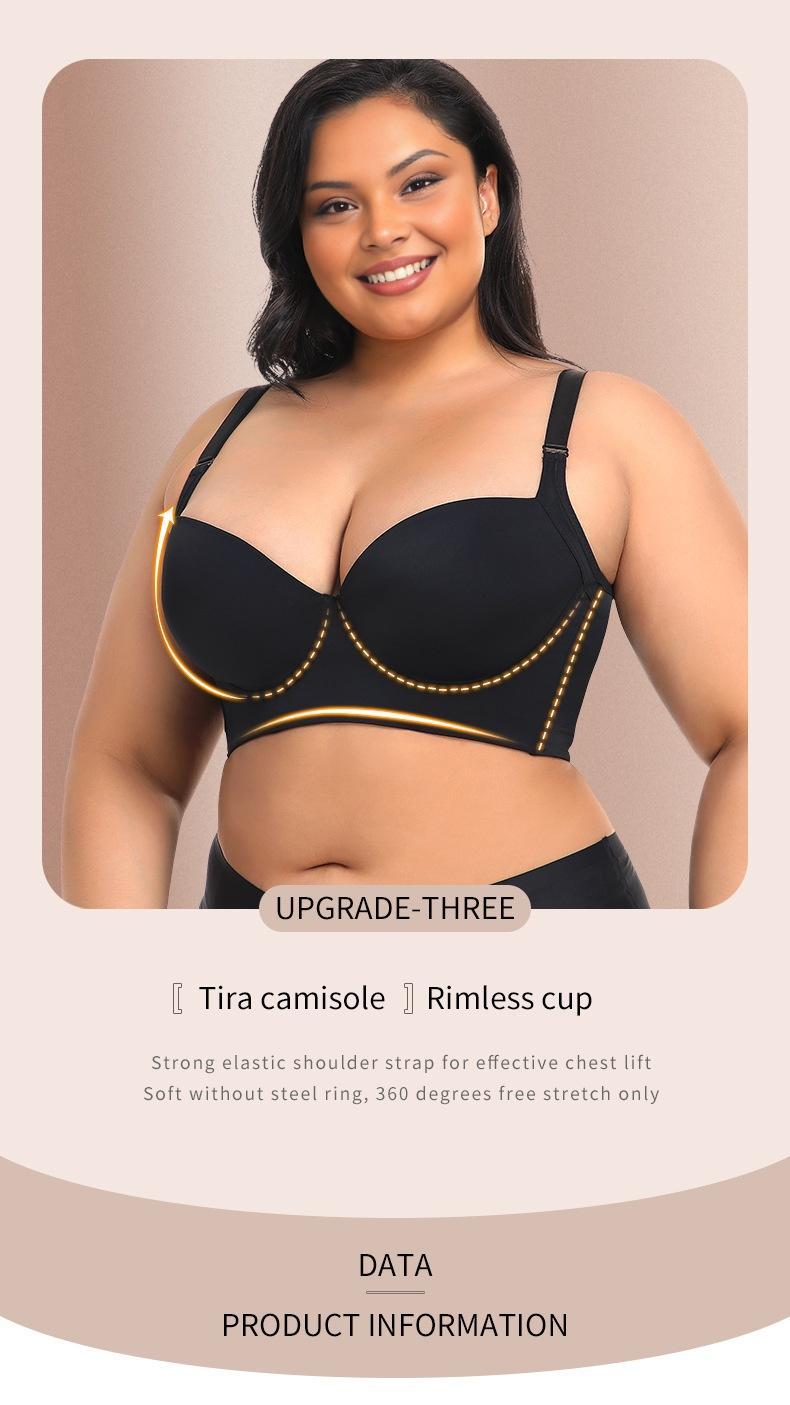 New-Plus size girls' bra, comfortable, slimming and anti-sagging