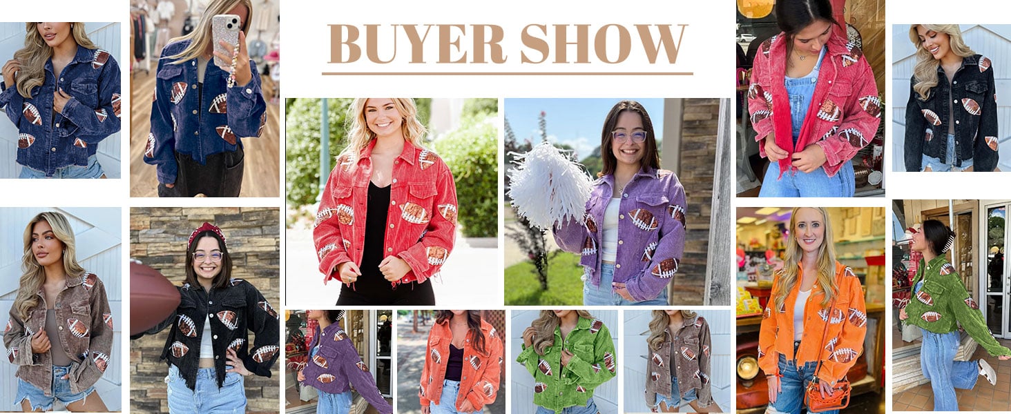 womens game day football jackets