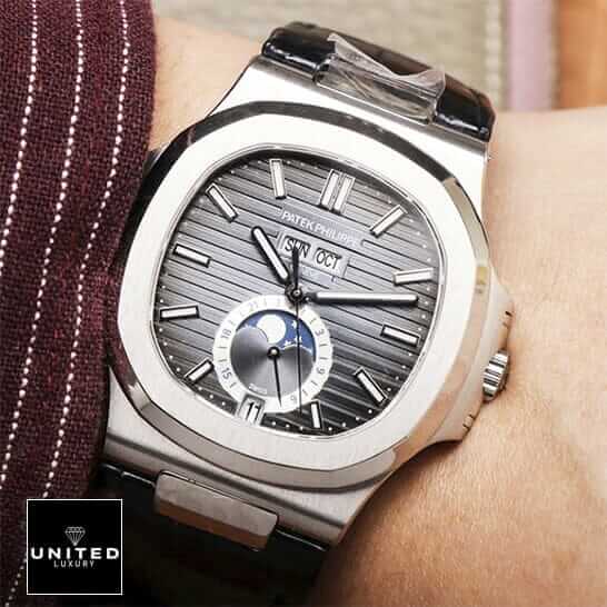 Patek Grey Leather Replica 1 patek grey leather replica 6