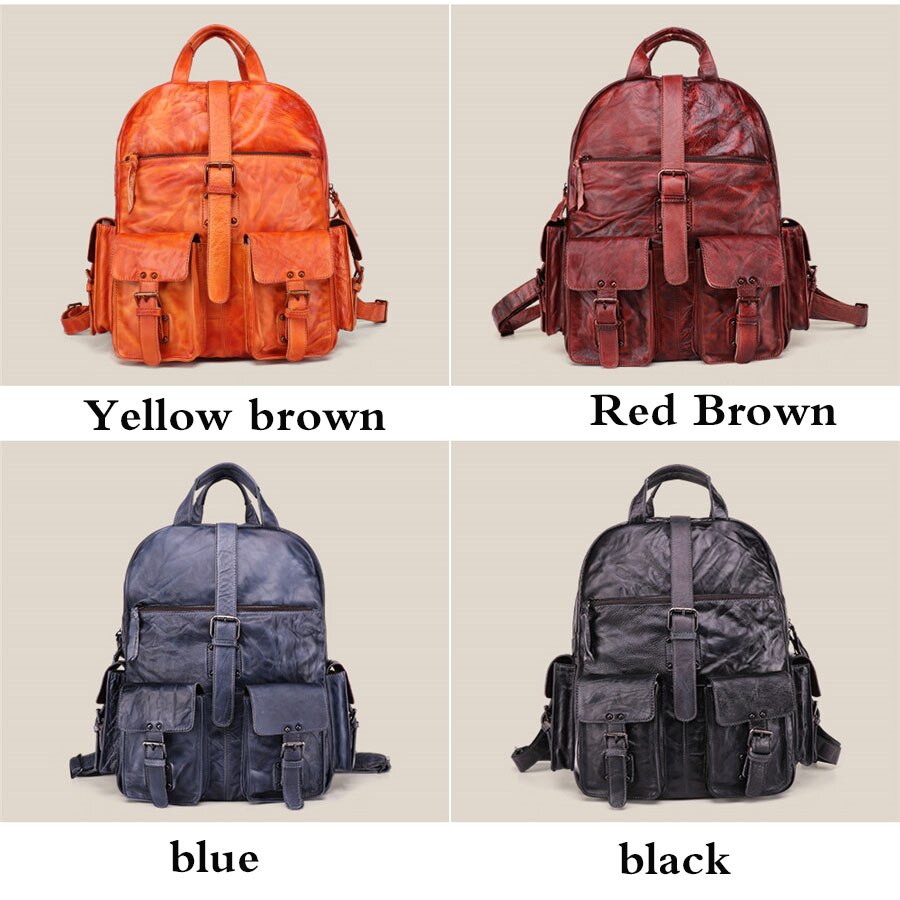 Color&nbsp;Display of Woosir Backpack Vintage Genuine Leather