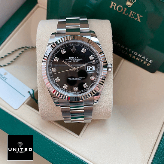 Rolex 279174 Replica 2 Rolex Datejust 279174 White Gold Replica in the box with a quarantine card