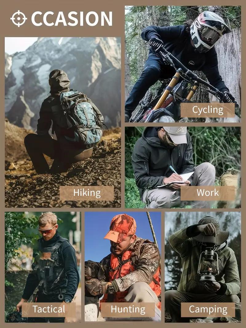 HOMUG Men's Solid Color Tactical Work Pants, with Multiple Pockets and Zipper Closures, Durable Outdoor Training Pants, Available in Multiple Colors, 230 Grams Per Square Meter Men's Set.