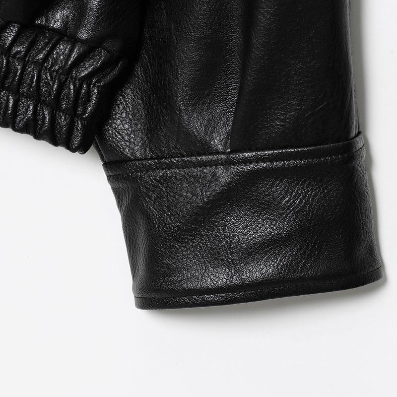 Black Faux Leather Jacket Stand Collar Oversized Moto Biker Jacket Elastic Hem Streetwear Casual Long Sleeve Waterproof Windproof Outerwear for Spring & Fall Ladies Clothes for Daily Wear - Coats active woman overcoat  line  dress slim-fitting style knit