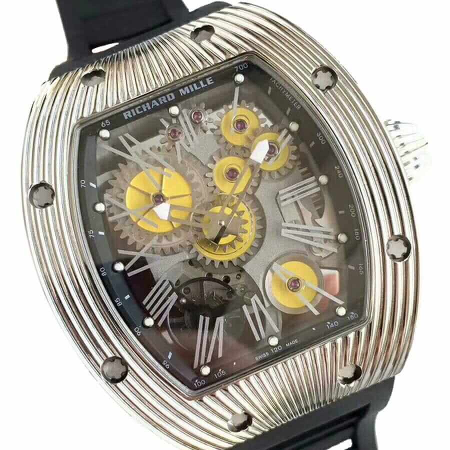 richard mille rm018 tourbillon hommage a boucheron n stainless steel yellow