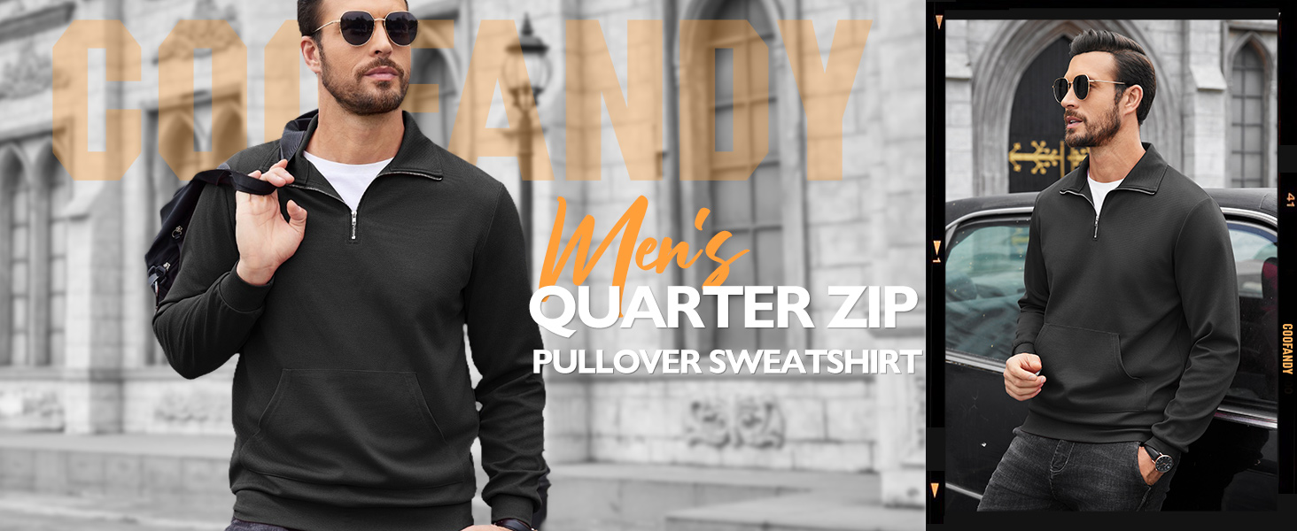 quarter zip pullover men