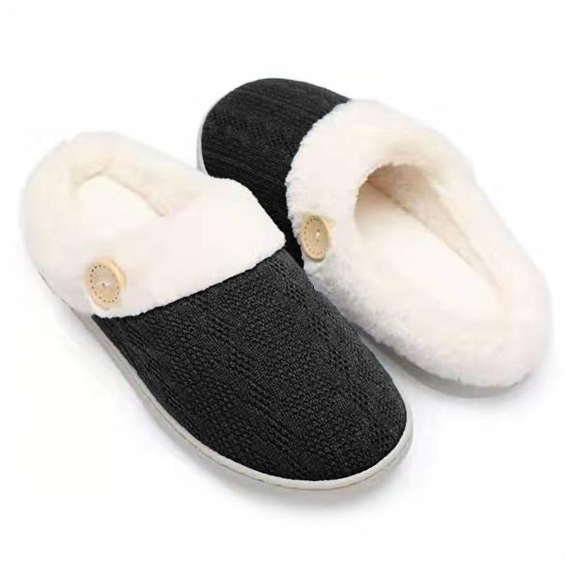 Fuzzy Slippers for Women Indoor Unisex House Shoes Memory Foam Slippers Winter Warm Plush Bedroom Shoes with Faux Lining Comfy Trendy Gift Slippers