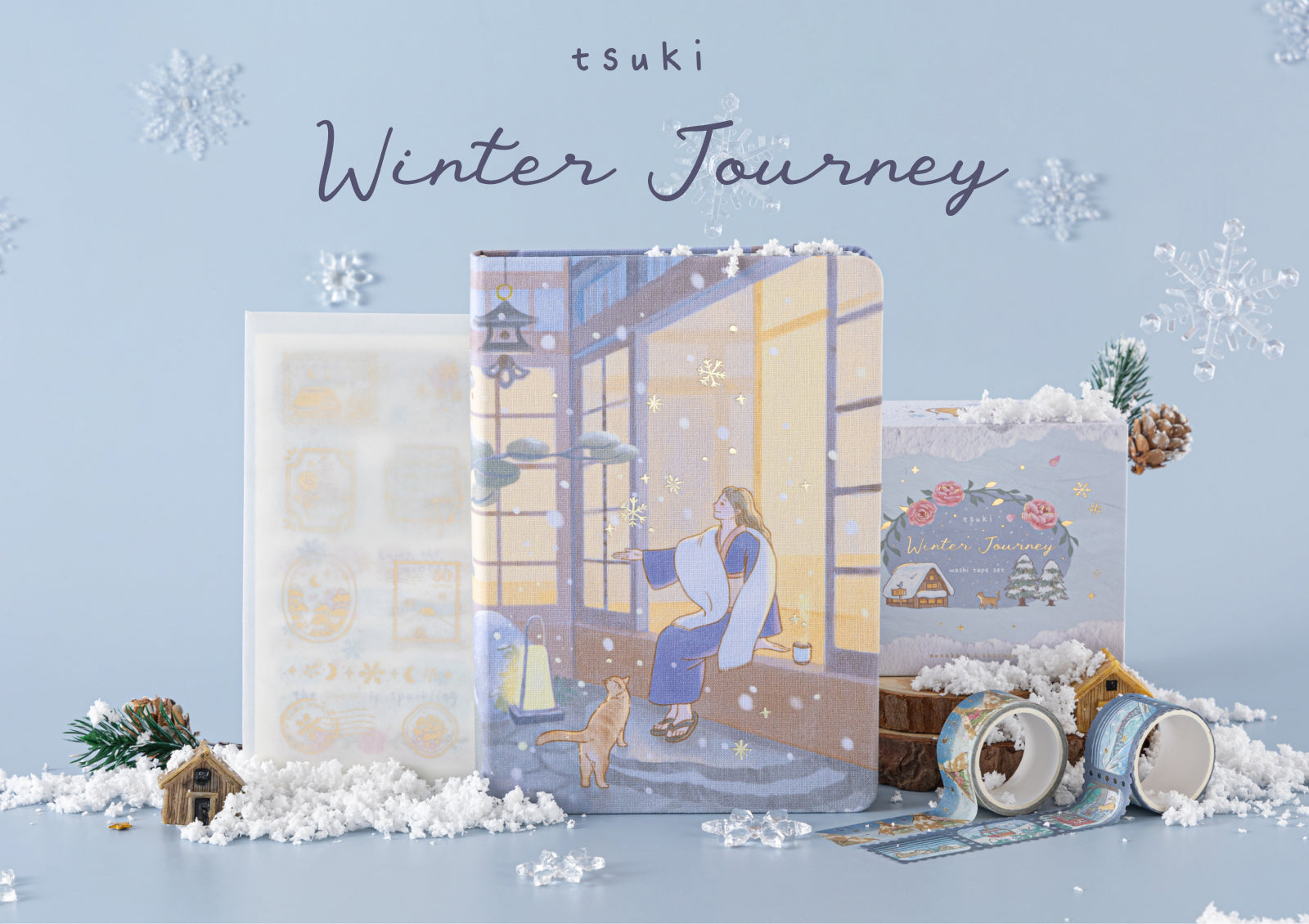 Tsuki Four Seasons: Winter Edition 2024 bullet Journal with the box and sticker