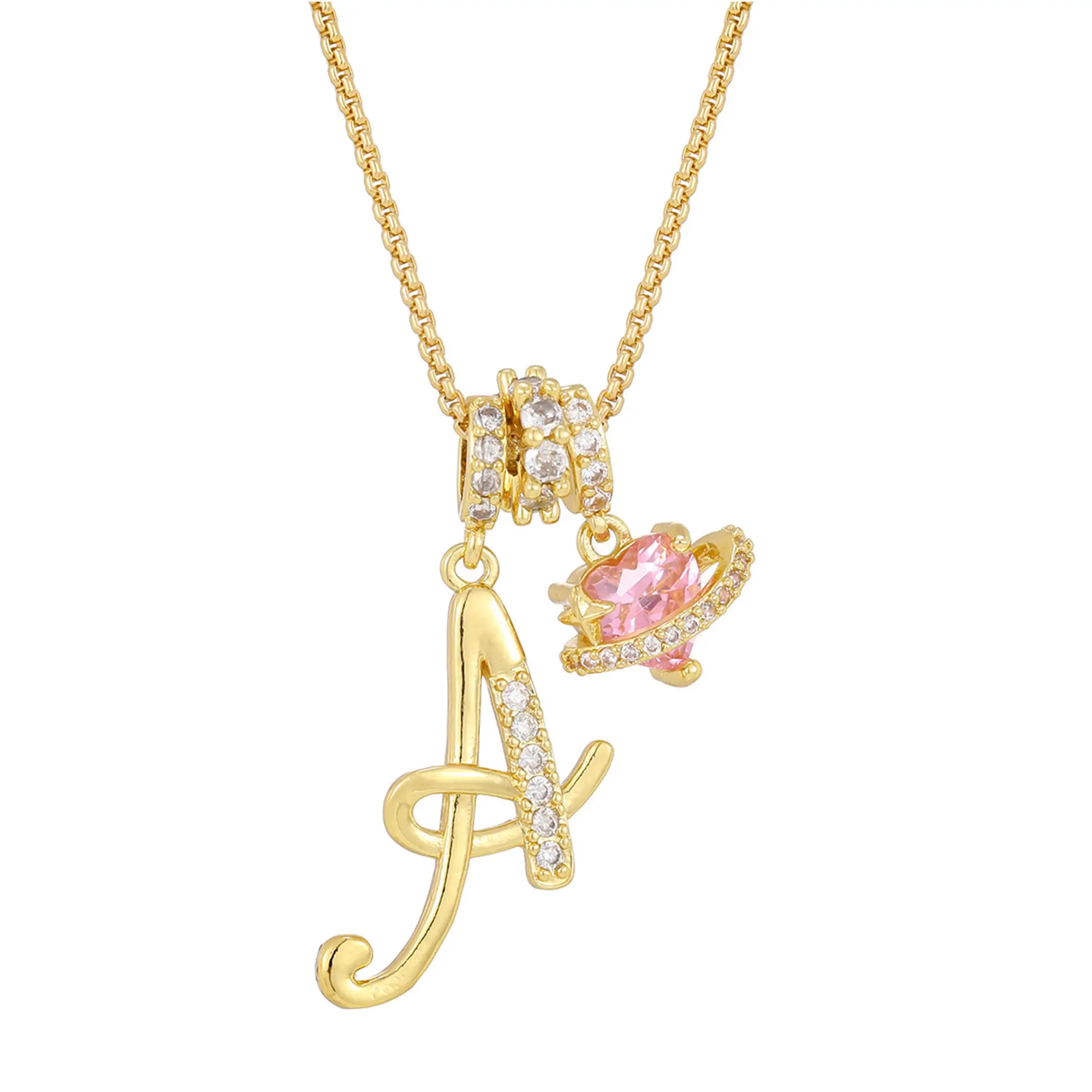 Golden Initial Necklace – Personalized A to Z Letter Pendant in 18K Gold Plating-mysite-KissLila