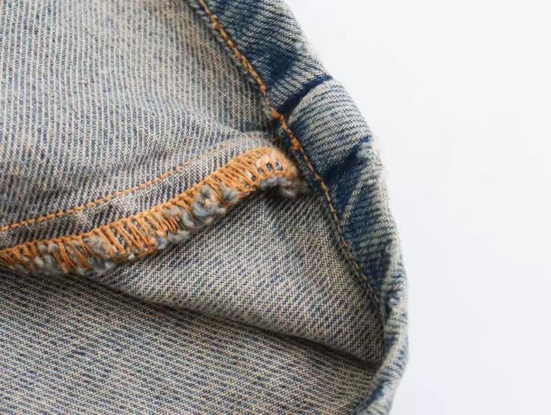 Elengatine Women's Denim Dress Half-Zip Collared Design Vintage Washed Blue Loose Fit Long Sleeve One Chest Pocket Trendy Casual Top Perfect for Daily Wear & Street Style Looks Short Womenswear Zipper Cowboy - Polo