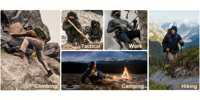 男士冬季工作裤，带口袋，适合户外远足狩猎，轻便耐磨，弹力工装裤（无腰带） 商品详情 2