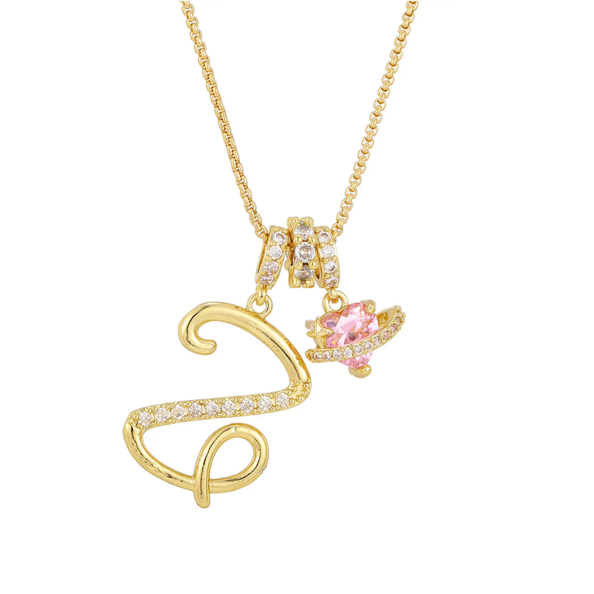 Golden Initial Necklace – Personalized A to Z Letter Pendant in 18K Gold Plating-mysite-KissLila