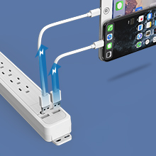 extension cord with wide spaced outlet