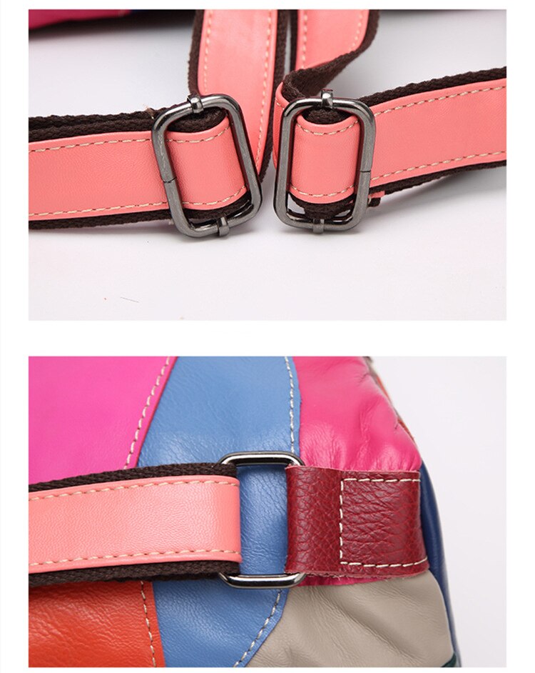 Buckle Display of Woosir Soft Leather Ladies Backpack