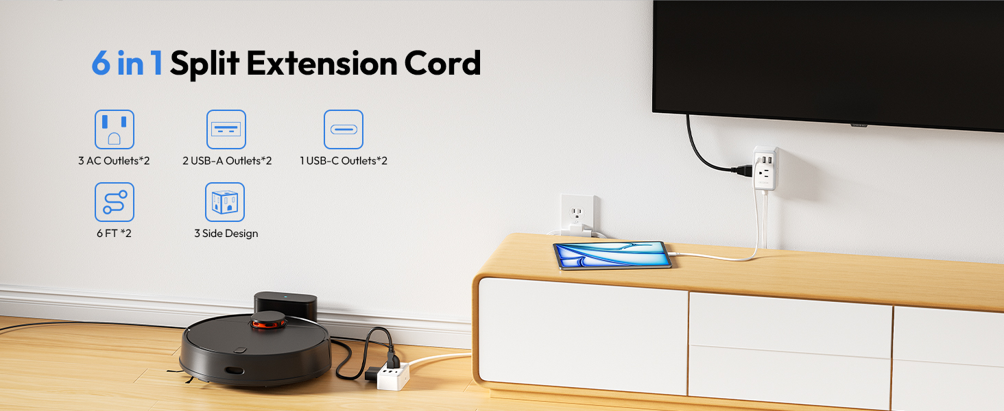split extension cord