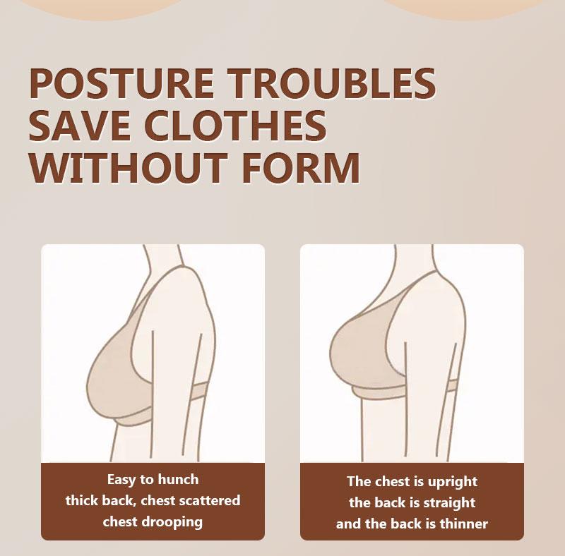 Posture Corrector Bra, 2-in-1- SupportiveShapewear for Back Pain Relief & ShoulderSupport for WomenUnderwearSeamless,Adjustable Support forBack& Shoulders Corset Shaper Sporty Waist Slimmer,Women's seamless bras, comfortable bras, Black Fit