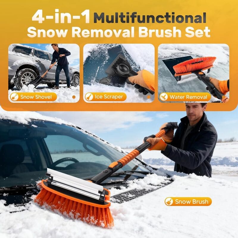 itoolmax 4 in 1 extendable car snow brush 4 in 1
