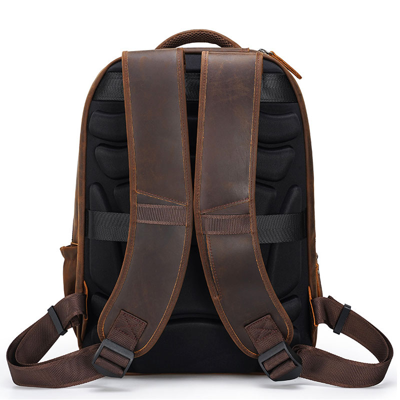 Back Display of Leather Backpack